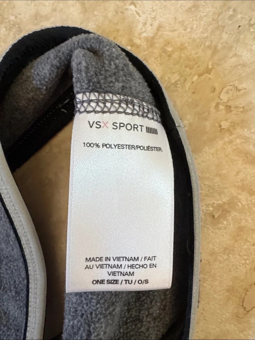 Victoria’s Secret Sport VSX Grey Fleece Workout Headband with Light Trim
